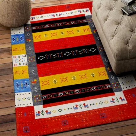 Hand Knotted Minimalist Wool Rug